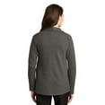 thumbnail image 2 of Port Authority L807 Ladies Interlock Cardigan, Medium Heather Grey/ Charcoal Heather, 4XL, Cardigans for Women, 2 of 6