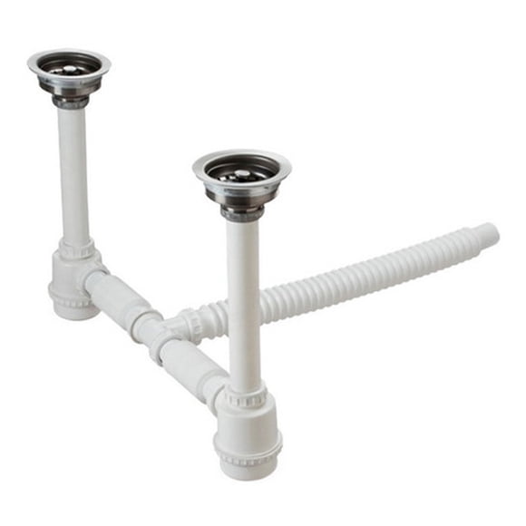 Desagüe Elpro P/fregadero Doble C/contracanasta Met. Cf-24