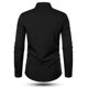 thumbnail image 4 of Camisas s Para Hombre De Vestir Camisa de manga larga de color sólido vestido de boda de fiesta casual de moda para hombre (Black, L), 4 of 7