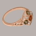 thumbnail image 5 of LBG British Made 10k Rose Gold Natural Citrine & Peridot Womens Anniversary Ring - 33 size options - Size 9.25, 5 of 7