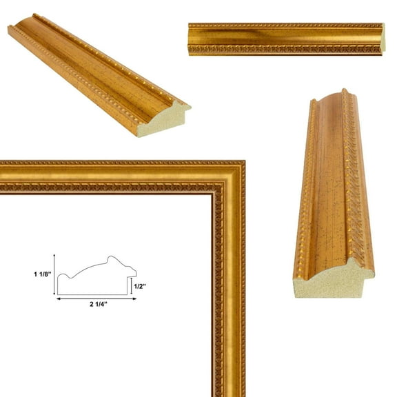 Wide Aged Gold Traditional Picture Frame 30x40 frame