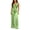 Green, variant on Womens Jumpsuits Solid Sleeveless Crew Neck Cowl Neck Wide Leg Elegant Long Rompers