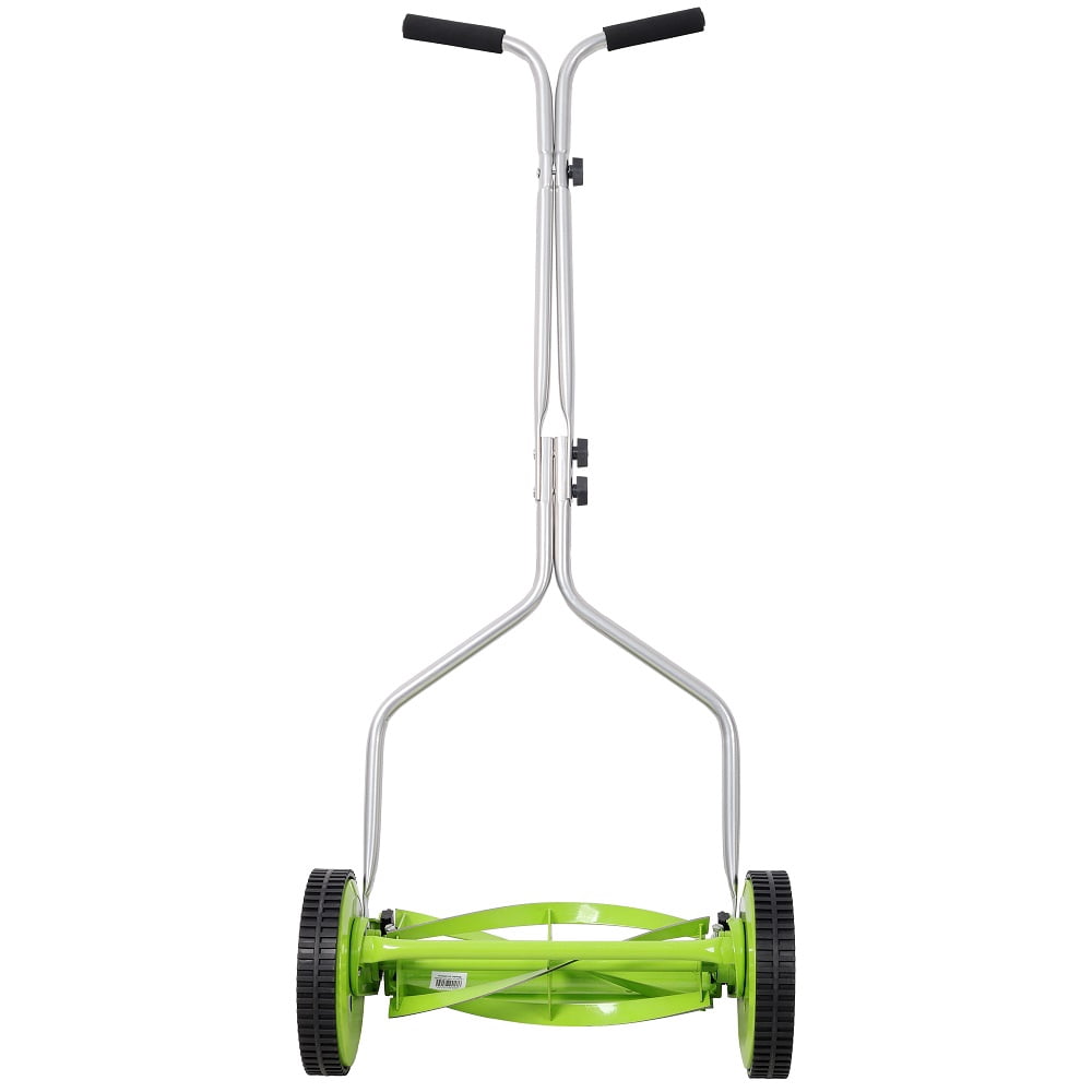 Green & Grey Steel Manual Reel Lawn Mower