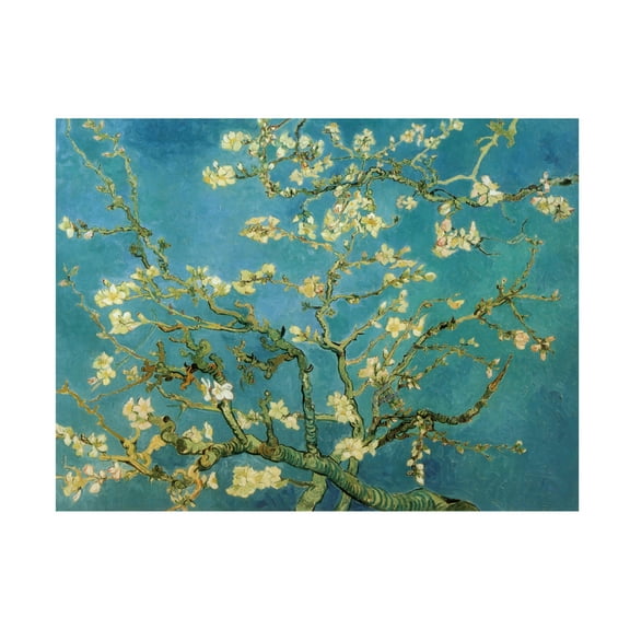 Trademark Fine Art Vincent van Gogh Almond Branches In Bloom 1890 Canvas Wall Art - 18x24
