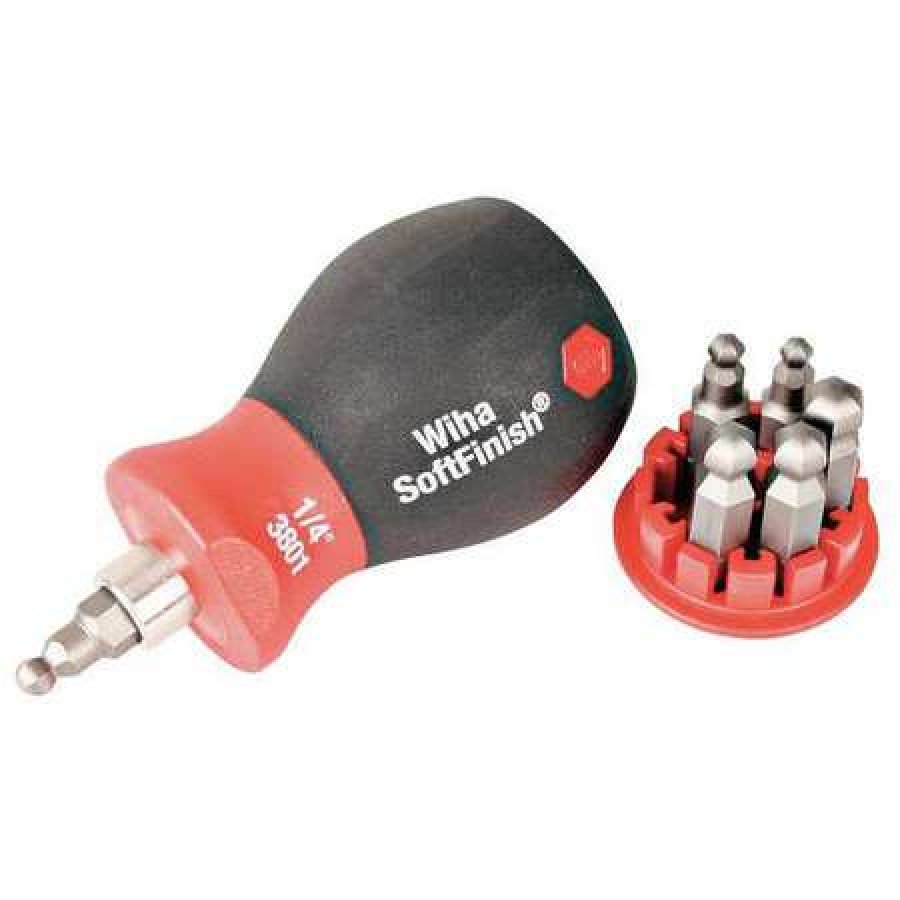 WIHA TOOLS 38056.G Stubby Ball Hex Bit Set,Pieces 6