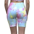 thumbnail image 5 of Daisy Del Sol Women's High Waisted Stretchy Soft Tie Dye Floral Solid Yoga Athleisure Loungewear Biker Long Shorts, 5 of 5