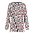 thumbnail image 5 of Ounisa Women's Open Front Cardigan Christmas Tree Snowman Snowflake Santa Claus Elkhorn Graphic Shirt with Pockets Long Sleeve Lightweight Coat, 5 of 7