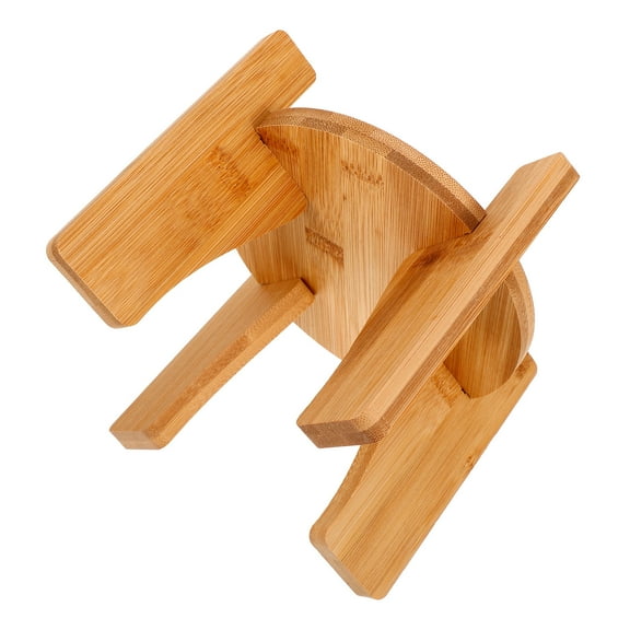 WHAMVOX 1Pack Bamboo Beverage Dispenser Stand Round Shape for Home Decoration