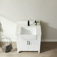 thumbnail image 6 of Vinnova Sevilla 30" White Faux Stone Top Single Sink Bathroom Vanity in Washed Ash No Mirror, 6 of 7
