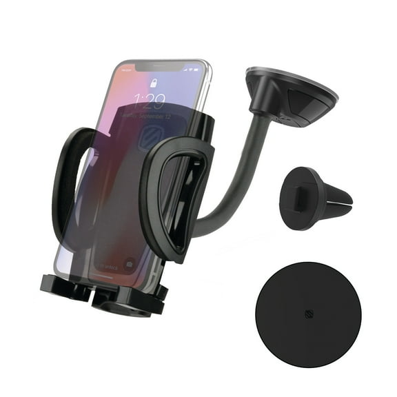 SCOSCHE IHW10 STUCKUP Universal 4-in-1 Smartphone/GPS Suction Cup/Vent Mount Kit for the Car, Home or Office