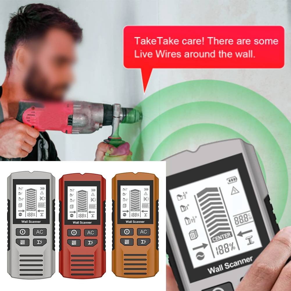 AFQH 7-in-1 Stud Finder Wall Finder Stud Detector with LCD Display Detect Wood Metal