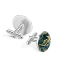 thumbnail image 3 of Sea Horse Elegant Stainless Steel Cufflink Set for Formal Attire, Made of Stainless Steel, Ideal for Special Occasions, 3 of 6