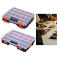 thumbnail image 5 of Caja de accesorios de herramientas de compartimiento de múltiples compartimentos, organizador resistente a impactos, separadores de plástico extraíbles, almacenamiento, clasificación de piezas de tran Feliz Sencillez, 5 of 5