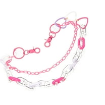 Raindrops Pants Chain Jeans Double Layer Chain Punk Jeans Trousers Chain Decorative Belt Chain