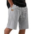 thumbnail image 5 of Men's Baggy Sweat Shorts Cotton Fleece 8" Athletic Shorts Big and Tall Workout Gym Lounge Shorts for Mens with Pockets Gray 4XL, 5 of 5