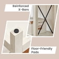 thumbnail image 4 of LEDREM 2-Tier Farmhouse End Table with Bottom Shelf, Small Side Table for Living Room, Bedroom, 23.6 x 21.6 x 11.8 Inches, Rustic White and Honey Brown, 4 of 8