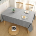 thumbnail image 2 of Smiry Rectangular Linen Tablecloths, Waterproof Wrinkle Free Table Cloth, Stain Resistant Fabric Table Cover, 60"x102", Light Gray, 2 of 8