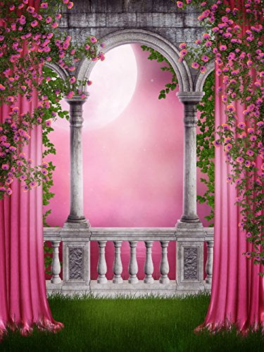 ABPHOTO Polyester 5x7ft backdrops for photography pink house background for  girl palace style backgrounds for photo studio 