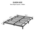 thumbnail image 3 of Huisuilinss Metal Platform Bed Frame Queen Size,Twin Bed Frame,Full Size Bed Frame With Under Bed Storage,No Box Spring Needed,Steel Slat Mattress Foundation,Easy Assembly,No Noise And No Shaking, 3 of 8