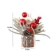 thumbnail image 3 of Adornos navideños, regalos navideños, miniárboles de Navidad artificiales preiluminados, decoraciones navideñas de interior con luces, pequeños árboles de Navidad de bayas y piñas, decoración navideña, 3 of 5