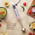 thumbnail image 3 of Potente batidora de inmersión, batidora de mano eléctrica de 500 vatios con modo turbo, base desmontable. Batidora de cocina de mano para sopa, batidos, puré, comida para bebés, cuchillas de acero ino, 3 of 5