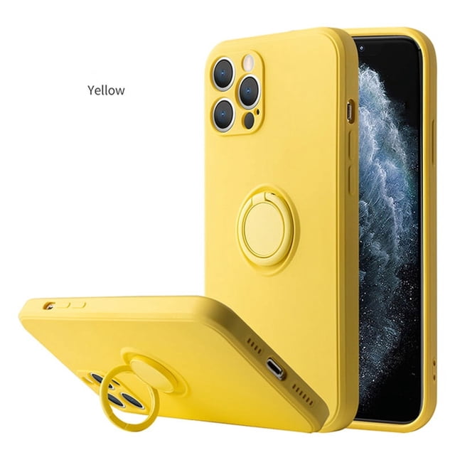 Liquid Silicone Ring Buckle Holder Phone Case For IPhone14/14Plus/14Pro/14Pro Max,iPhone13/13Mini/13Pro/13Pro Max,iPhone12/12Mini/12Pro/12Pro Max,iPhone11/11Pro/11Pro Max,iPhoneX/XS/XS Max,iPhone 8/8P