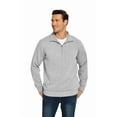 thumbnail image 4 of Pinspark Men's Quarter Zip Pullover Sweatshirts Mock Neck Casual Long Sleeve Fall Winter Warm Fleece Cotton Sweatshirt, 4 of 7