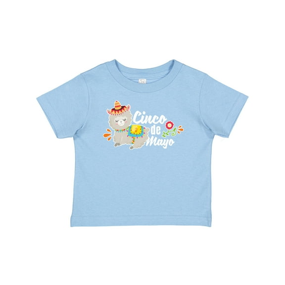 Inktastic Cinco De Mayo with Llama and Flower Boys or Girls Baby T-Shirt