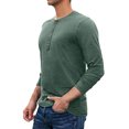thumbnail image 3 of Coloody Mens Fashion Casual Front Placket Basic Long Sleeve Henley T-Shirts, 3 of 5