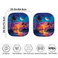 thumbnail image 3 of Yuyamidu 2pcs Seaside Car Window Sun Shades Front Windshield Cover Decorative Accessories Sunset Car Front Window Shades Universal Fit Most Car SUV Van, 3 of 5