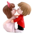 thumbnail image 2 of YiJuHui 1pcs Romantic Kissing Couple Dolls - Hand-Painted PVC Wedding Cake Toppers for Home Decor & Miniature Gardens, 2 of 9