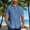 Blue, variant on Men's Casual Summer Beach Wrinkle Free Shirts Short Sleeve Button Down Lightweight Untucked Textured Shirt Gray XXXXL