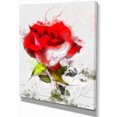 thumbnail image 2 of Impression sur Toile Florale Rose Dessinée à la Main, 2 of 3