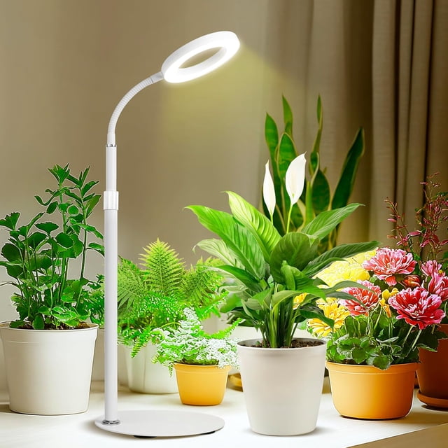 Plant Grow Light W Growing Lights for Indoor Plants Full Spectrum LED Floor Lamp with Height Adjustable Stand Auto Timer H Dimmable Brightness for Small Large Tall Plants Gr
