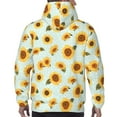 thumbnail image 7 of Sikiie Vintage White Polka Dot Sunflower Men's Hoodie, Essentials Hoodie, Sweatshirt, Pullover Hooded Sweatshirt for Men-X-Large, 7 of 7
