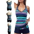 thumbnail image 3 of Women's Summer Shorts Tankini Set Boho Swimsuits Swimwear Beach Bathing Suits, 3 of 4