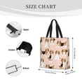thumbnail image 4 of Naloa Beagle Dog On Brown Tote Bag for Women, Foldable Tote Bag With Zipper, Large Shoulder Bag, Top Handle Handbag for Travel, Work, Shopping, 4 of 9