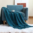 thumbnail image 2 of BMYJ Knitted Blanket Shawl Blanket Solid Color Blanket 50X69.29In Sofa Blanket Knitted Blanket Shawl Blanket Solid Color Blanket Bed Towel Wool Sofa Towel, 2 of 5