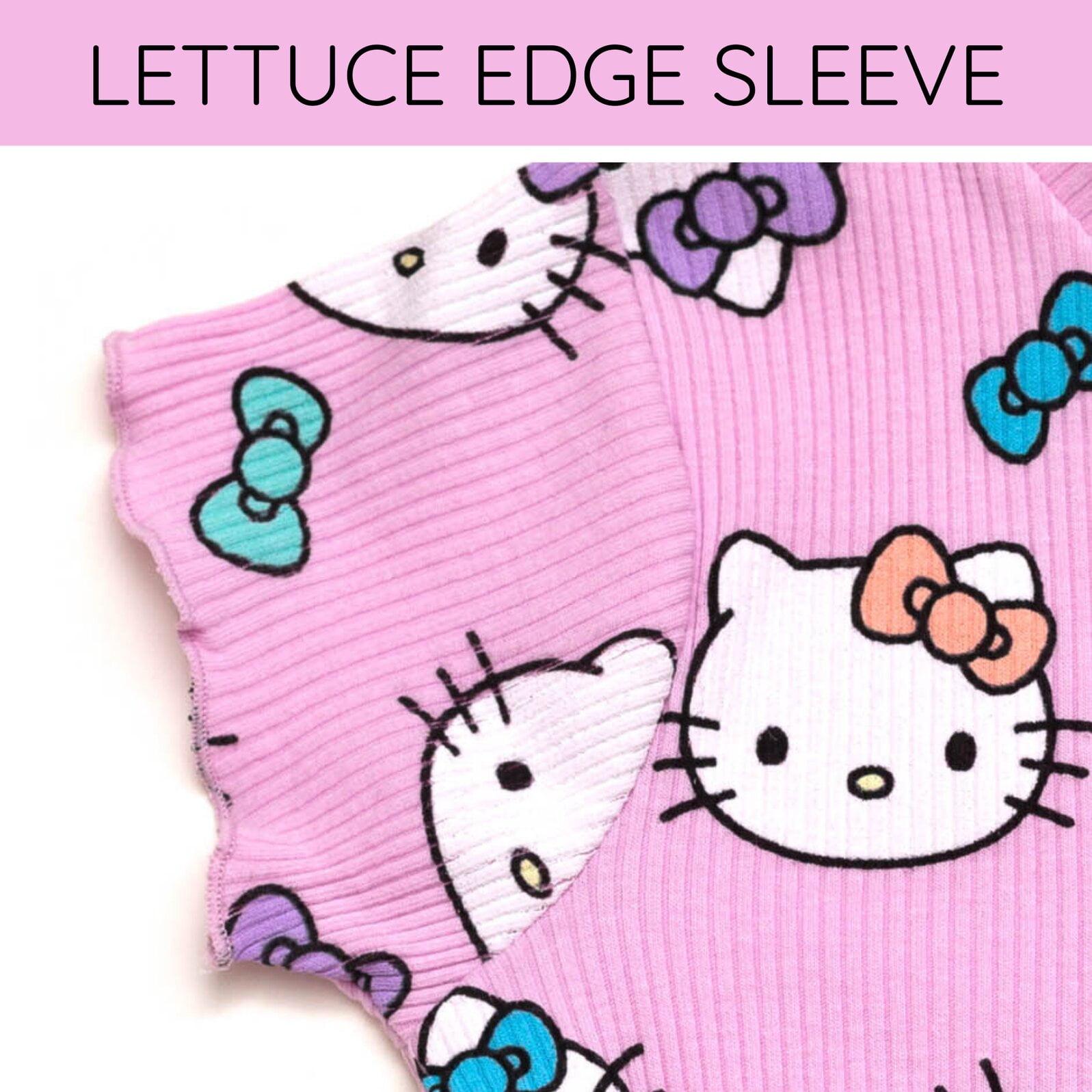 Hello Kitty Ribbed T-Shirt and Shorts Outfit Set Newborn to Little Kid