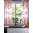 thumbnail image 2 of Valentine's Day Sheer Curtains 45 Inch Length 2 Panels Set for Living Room/Bedroom, Spring Watercolor Cake Pink Red Kitchen Curtains Grommet Semi-Sheer Curtains Drapes Window Treatments 42"x45"x2, 2 of 7