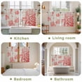 thumbnail image 6 of Coastal Red Kitchen Curtains, Nautical Coral Seahorse Starfish Shell Light Filtering Window Curtain Panels, 2Pcs Rod Pocket Window Treatments Set for RV Dining Room Study Room 42x45 Inches, 6 of 9