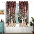thumbnail image 2 of Christmas Snowman Grids Curtains Black Out Curtains for Sliding Glass Doors Bedroom Living Room Bathroom 2 Panels Set, 2 of 5