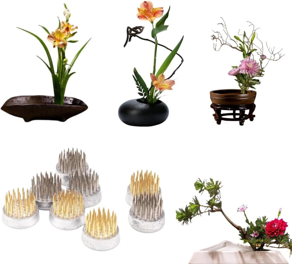 ABPETE Flower Frogs for Arrangements Holder Flower Frog Stainless Steel Pin Frog for Classroom Teaching, Home, Office (0.9 inch 12 pcs)