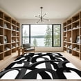 thumbnail image 2 of ODIKA 2'x3' Machine Washable Non-Slip Area Rug, Abstract Black High Traffic Rug, Black, 1102021, 2 of 7