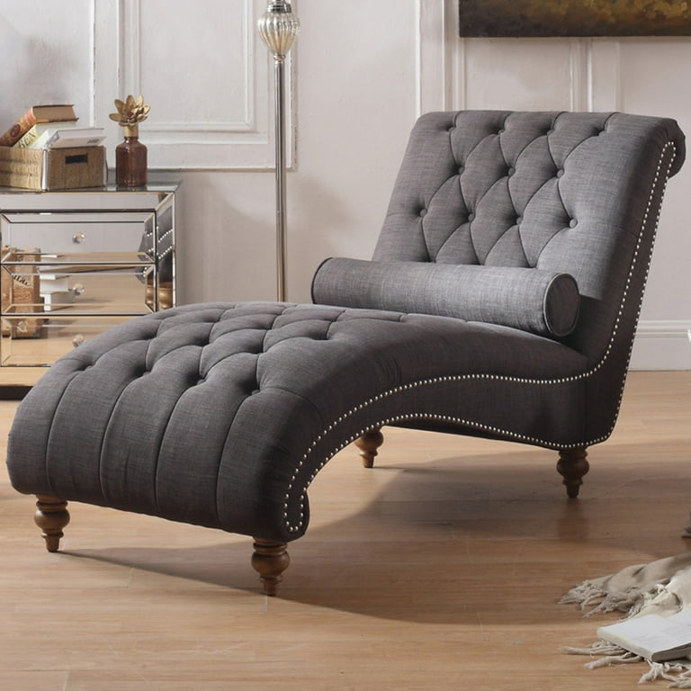 Rosevera Teofila Chaise Tufted Lounge Chair Walmart