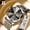 Gold and black steel, variant on Men's high-end waterproof dual-calendar watch, luminous quartz watch, men's wristwatch, fashionable business trendy watch