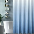 thumbnail image 6 of Blue Shower Curtain for Bathroom, Waffle Weave Textured Ombre Fabric Shower Curtain Set with Hooks, Water Repellent, Machine Washable, 72 x 72, 6 of 6