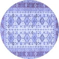 thumbnail image 1 of Ahgly Company Machine Washable Indoor Round Oriental Blue Traditional Area Rugs, 8' Round, 1 of 4
