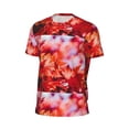 thumbnail image 6 of Wukai Autumn Maple Leaves Print Men's Short-Sleeved Mesh T-Shirt,Quick-Dry Short Sleeve Workout T-Shirt-X-Small, 6 of 8