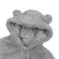 thumbnail image 3 of Kovlvoll Newborn Baby Clothes Winter Fuzzy Rompers Zip up Long Sleeved Hooded Fleece Lined Warm Infant Boy Girl Footed Jumpsuit, 3 of 3